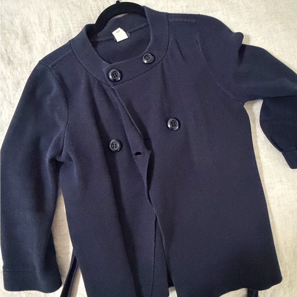J. Crew Womens Dark Blue Pea Coat Sweater Cardigan